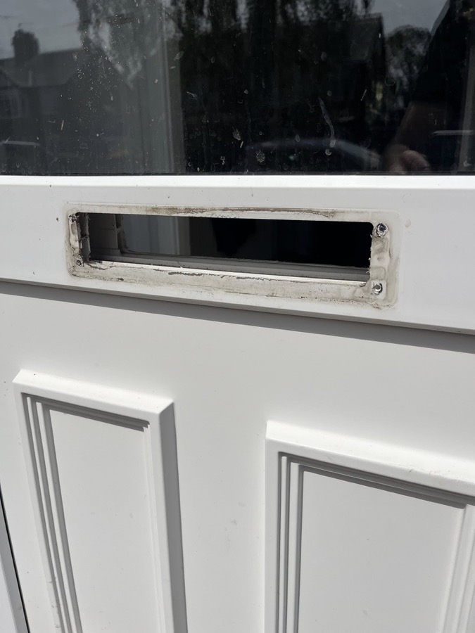 Old letterbox before replacement