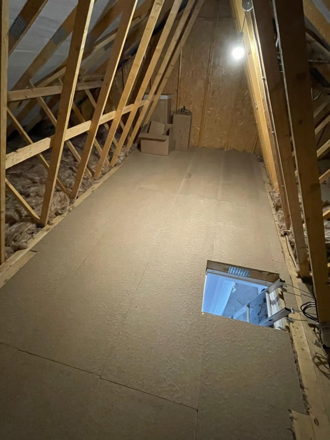 Loft space after boarding work